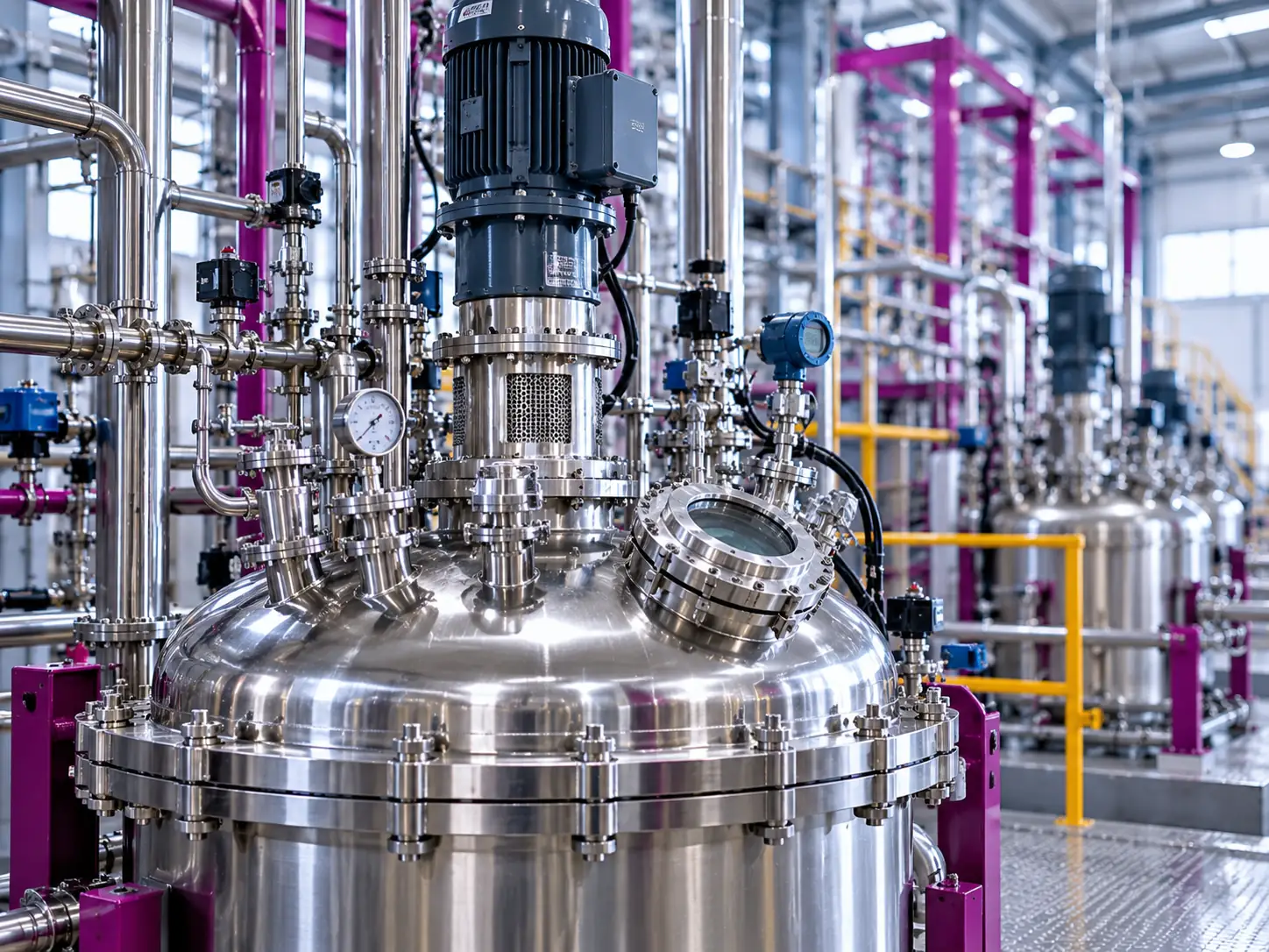 Stainless-steel resin reactor